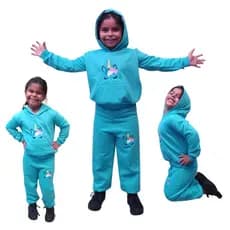 Conjunto Infantil Unicórnio, Moletom 100 % Algodão, Temas Variados, 3 a 10 Anos