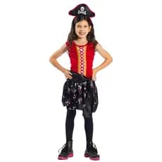 Fantasia Infantil Pirata Feminina Com Acessórios