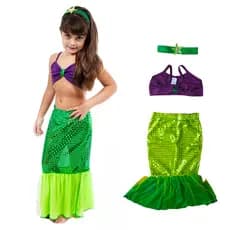 Fantasia Infantil Pequena Sereia Princesa Ariel