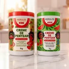 Creme de Pentear Hidralise Kids 1kg | Cachinhos Definidos, Sem Frizz e Mais Maciez