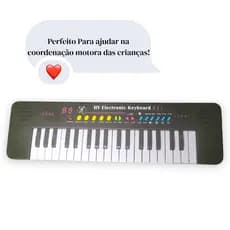 Teclado Eletrônico Musical Mini 32 Teclas Preto