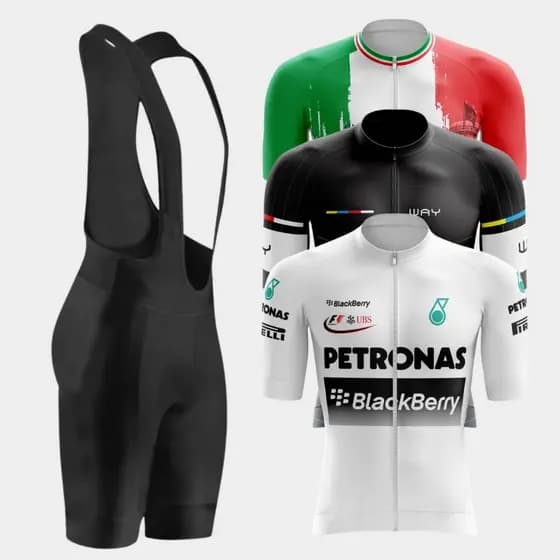 Conjunto Ciclismo Masculino Roupa Camisa Ziper Total Bretelle Gel Conforto Bike Pedal Mtb