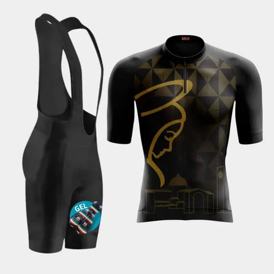 Conjunto de Ciclismo Masculino- Camisa Nossa Senhora e Bretelle Gel