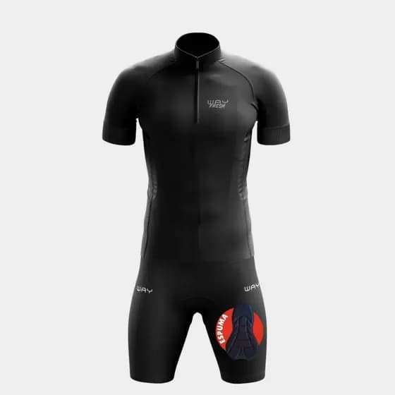 Kit Ciclismo Masculino Conjunto Camisa Manga Curta Slim Short Bermuda Forro Espuma Bike MTB