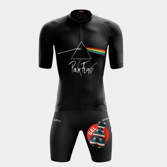 Kit Conjunto Ciclismo Masculino Pedal Bike Camisa Camiseta Bermuda Short Forro Gel