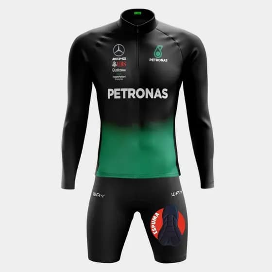 Roupa de Pedalar Masculina Conjunto Camisa e Bermuda Acolchoada Proteção Solar
