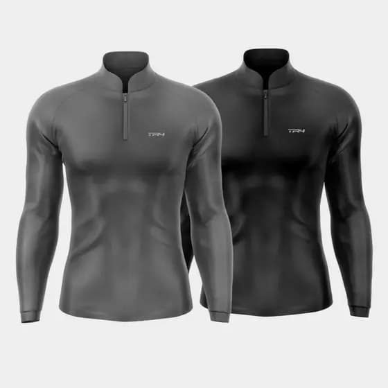 Kit 2 Camisas Agro Pesca Casual Masculina Proteção UV Manga Longa