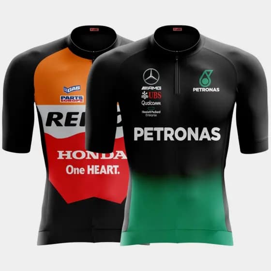 Kit 2 Camisas Ciclismo Masculina Proteção UV Solar Manga Curta Bicicleta Pedal Speed Mtb