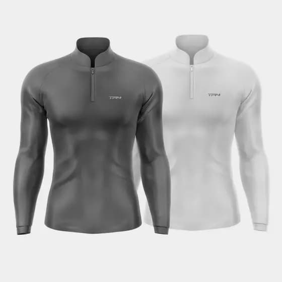 Kit 2 Camisas Masculina Manga Longa Pesca Agro Casual Proteção UV