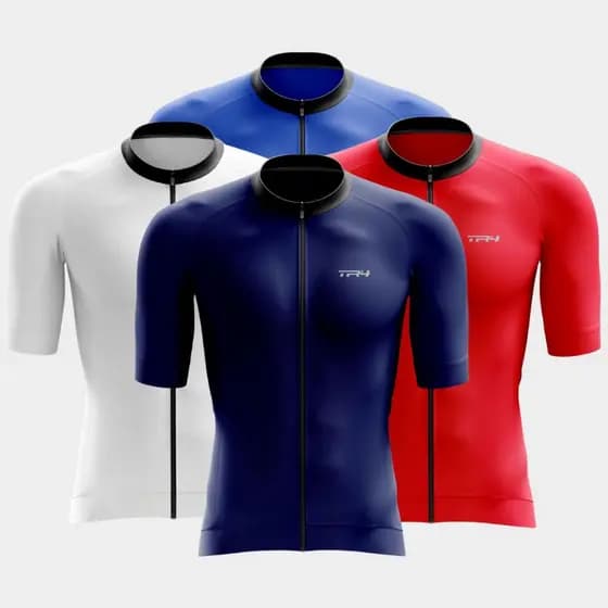 Kit 4 Camisas Premium Masculina Zíper Total Manga Curta Bike Pedal Speed Mtb