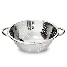Escorredor De Macarrão Inox Com Alça Massas Arroz Culinaria Cozinha Multiuso Universal 29cm