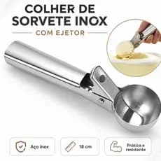 Colher de sorvete açai pegador 2 unidades profissional com ejetor