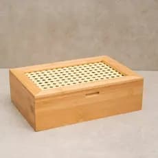 Caixas Organizadoras Oikos Marrom-claro 24x16x7