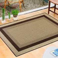 Tapete Não Escorrega Sisal 1,00x1,50 Sala Limpa Fácil Marrom