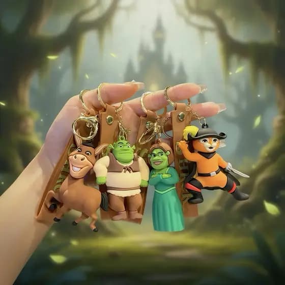Chaveiros 3D Shrek Personagens Filme Alta Qualidade Coleção