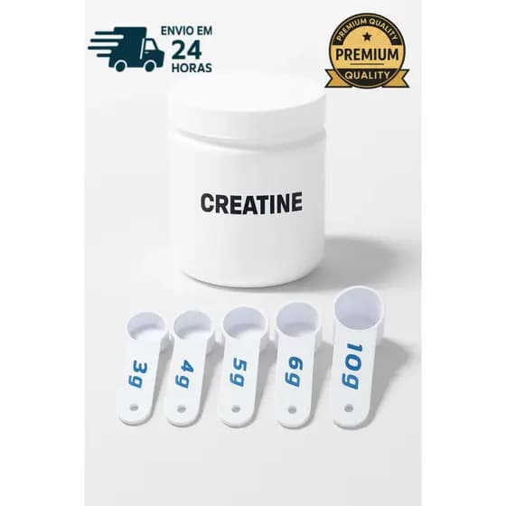 Kit 5 Dosador Colher Medidor 3g 4g 5g 6g 10g | Creatina Whey Protein Suplementos em Pó