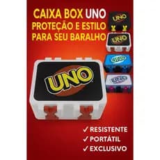 Caixa Uno Baralho – Estojo Protetor, Compacto e Resistente | Ideal para Organizar