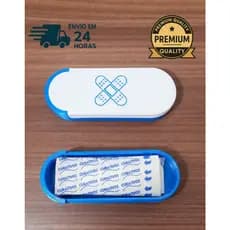 Estojo Porta Curativos com Tampa | Organizador Higiênico Band-aid Portátil para Viagem