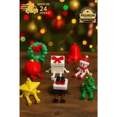 Decoração Natal Articulados, Estrela, Bola, Noel Chaminé, Pinheiro , Boneco de Neve | Presentes