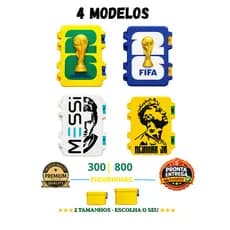 Caixa Organizadora Figurinhas Copa Do Mundo Case Caixa Estojo Coleção da Copa