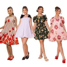 Vestido Infantil Menina Festa Mini Diva Colorido Babado Moda Juvenil