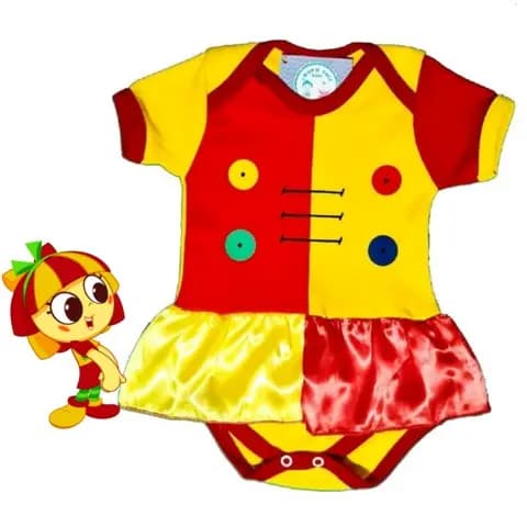 Body Temático Emília Bebê Mesversário Fabricante Modelo Premium
