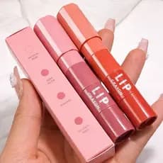 Kit Conjunto Batom Veludo Fosco 4 em 1 Lip Balm Matte À Prova d'água