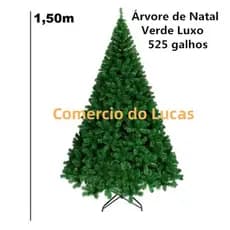 Árvore De Natal Pinheiro Verde Luxo 1,50m 525 Galhos A0715h