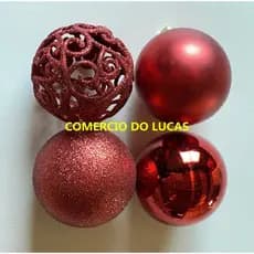Tubo com 12 Bolas Sortidas Fosca Brilhante Vazada 6cm P10162
