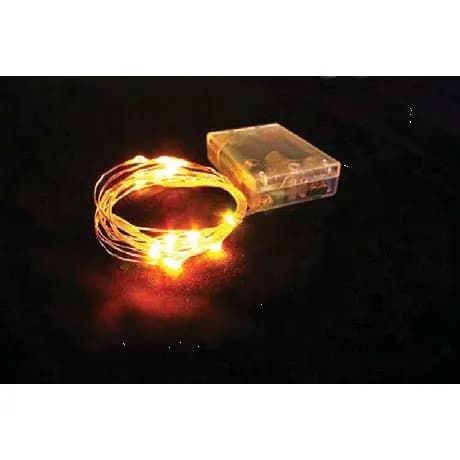Fio De Fada Led A Pilha 50 Leds 5m Branco Quente 25003 / Branco Frio 25004