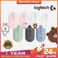 Mouse Bluetooth Sem Fio Logitech M330 M350 Pebble Sem Fio Bluetooth Fino Pequeno E Silencioso Eucalipto 1000DPI