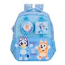 Mochila cachorro Bluey Escolar de Costas Infantil Xeryus Azul BOLSA Oficial