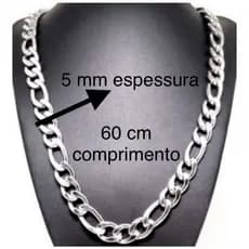 kit 4 correntes + 2 pulseiras