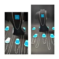 Kit 5 Correntes + 5 Pulseiras /modelo 3x1 Masculinos Aço Inox Atacado Barato