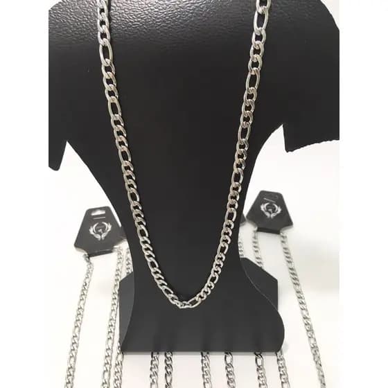 Atacado 12 Correntes Cordões Masculinos Aço Inox Modelo 3x1