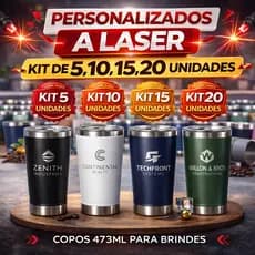 KIt 20 copo térmico 473ML - com personalização - (frente e verso)