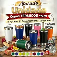 Copo Térmico Para Cerveja Chopp 473ML com tampa e abridor de garrafas perfeito para personalização