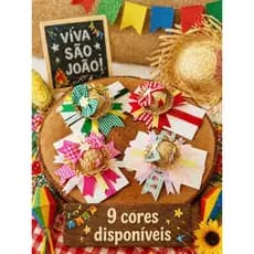 laço de cabelo junino na faixinha bebê/chapeuzinho são joão