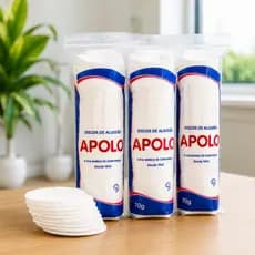 Kit Discos De Algodão Apolo 70g 3 Un Higiene E Cudado Facial