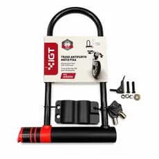 Trava Antifurto Super Reforçada em U para Moto E Bicicleta 26x10cm