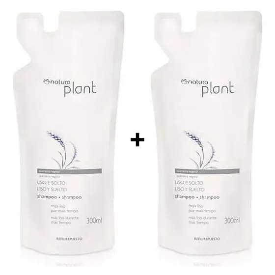 Kit 2 Refil Condicionador Natura Plant Liso e Solto 300ml Cada