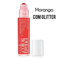 Brilho Rollete para Lábios Avon Color Trend Morango Gloss Com Glitter 5,5ml