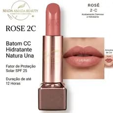 Batom CC Hidratante Natura Una Rose 2C - 3,8g ORIGINAL