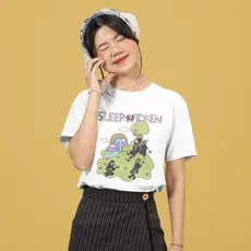 Camiseta Basica Algodao Sleep Token Banda Rock Britânica Cute Colors Integrantes Tee Unissex Novo