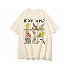 Camiseta divertida Heróis da Paz blusa feminina masculina legais estampas desenhos classicos scooby doo