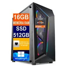 Pc Gamer Cpu Ryzen 7 5700g / Ssd 512gb M2, 16gb Memória Ddr4