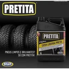 Pretita Limpa Pneu Pretinho Cera Líquida Não Sai Na Água 5 Litros
