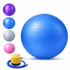 Bola Pilates Yoga Suíça 65cm Anti Estouro Com Bomba Academia Fisioterapia Exercícios Ginástica