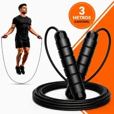 Corda de Pular Profissional Speed Rope Ajustável 3m Rolamento Crossfit Academia Fitness