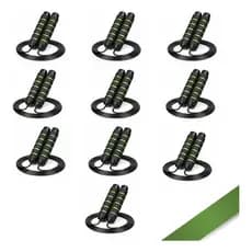 Kit 10 Cordas De Pular Pvc Ajustável 3m Treino Funcional Verde